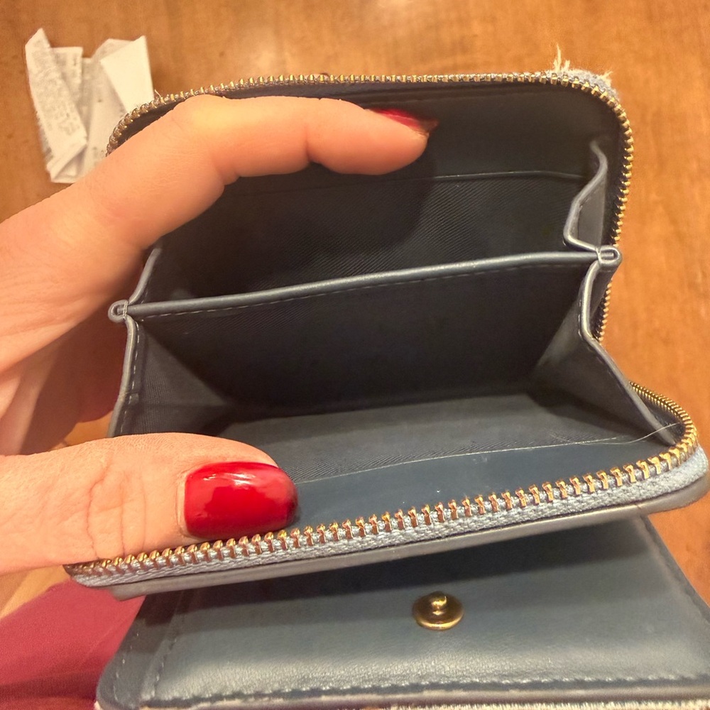 Coach Denim Wallet with Gold Accent - Picture 2 of 7